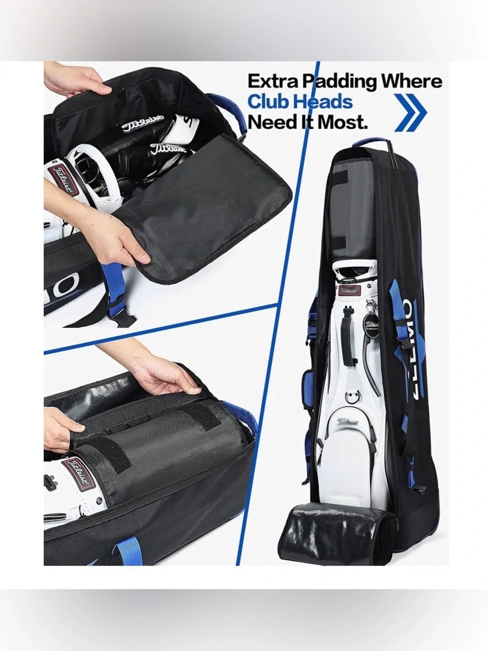 Brand new Zeemo Black and Blue golf traveling bag